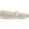 TOMS Women's Alpagarta Stripes Recycled Cotton Canvas Shoe