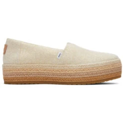 TOMS Women's Metallic Valencia Platform Espadrille Shoe