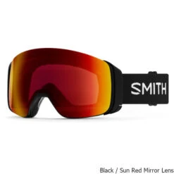 Smith 4D MAG Snow Goggle + Spare Lens -Winter Equip Store 4D MAG Snow Goggle Black Sun Red