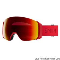 Smith 4D MAG Snow Goggle + Spare Lens -Winter Equip Store 4D MAG Snow Goggle Lava Sun Red