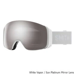 Smith 4D MAG Snow Goggle + Spare Lens -Winter Equip Store 4D MAG Snow Goggle White Vapor Platinum