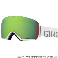 Giro Article Snow Goggle + Spare Lens -Winter Equip Store 7102777 giro article snow goggle white wordmark vivid emerald 1Txt