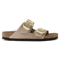 Birkenstock Women's Arizona Big Buckle Nubuck Leather Sandal -Winter Equip Store Arizona Big Buckle Sandcastle 5