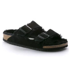 Birkenstock Women's Arizona Shearling Sandal -Winter Equip Store Birkenstock 752663 Black1
