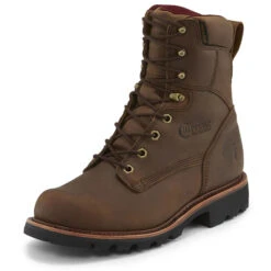 Chippewa Men's Limited Edition 8" Crazy Horse Leather Super DNA Logger Waterproof Insulated Steel Toe Work Boot