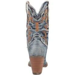 Dingo Women's Y'All Need Dolly Denim Leather Western Boot -Winter Equip Store DI950 Blue 4