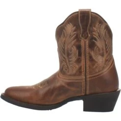 Laredo Women's Tori Leather Bootie -Winter Equip Store Dan Post Tori Leather Bootie Tan Distressed Left