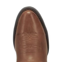 Laredo Women's Tori Leather Bootie -Winter Equip Store Dan Post Tori Leather Bootie Tan Distressed Toe Detail