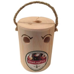 One Log Fire Log-O' Lantern