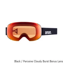 Anon M2 Snow Goggle + Bonus Lens + MFI Facemask -Winter Equip Store M2 Snow Goggle MFI Facemask Black Cloudy Bonus