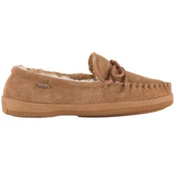 Lamo Men's Apres Fleece-Lined Suede Moccasin -Winter Equip Store P102M Chestnut