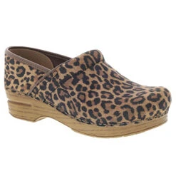Dansko Women's Professional Leopard Suede Clog
