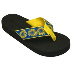Tidewater Sandals Women's Summer Sunflowers Flip Flop Sandal