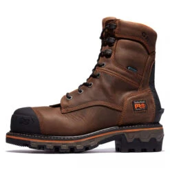 Timberland PRO Men's 8" Boondock HD Waterproof Insulated Composite Toe Logger Work Boot -Winter Equip Store Timberland Boondock 8in Boot Brown Left