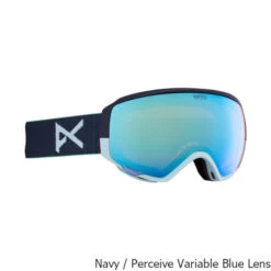 Anon Women's WM1 Snow Goggle + Bonus Lens + MFI Facemask -Winter Equip Store Womens WM1 Snow Goggle MFI Facemask Navy Blue